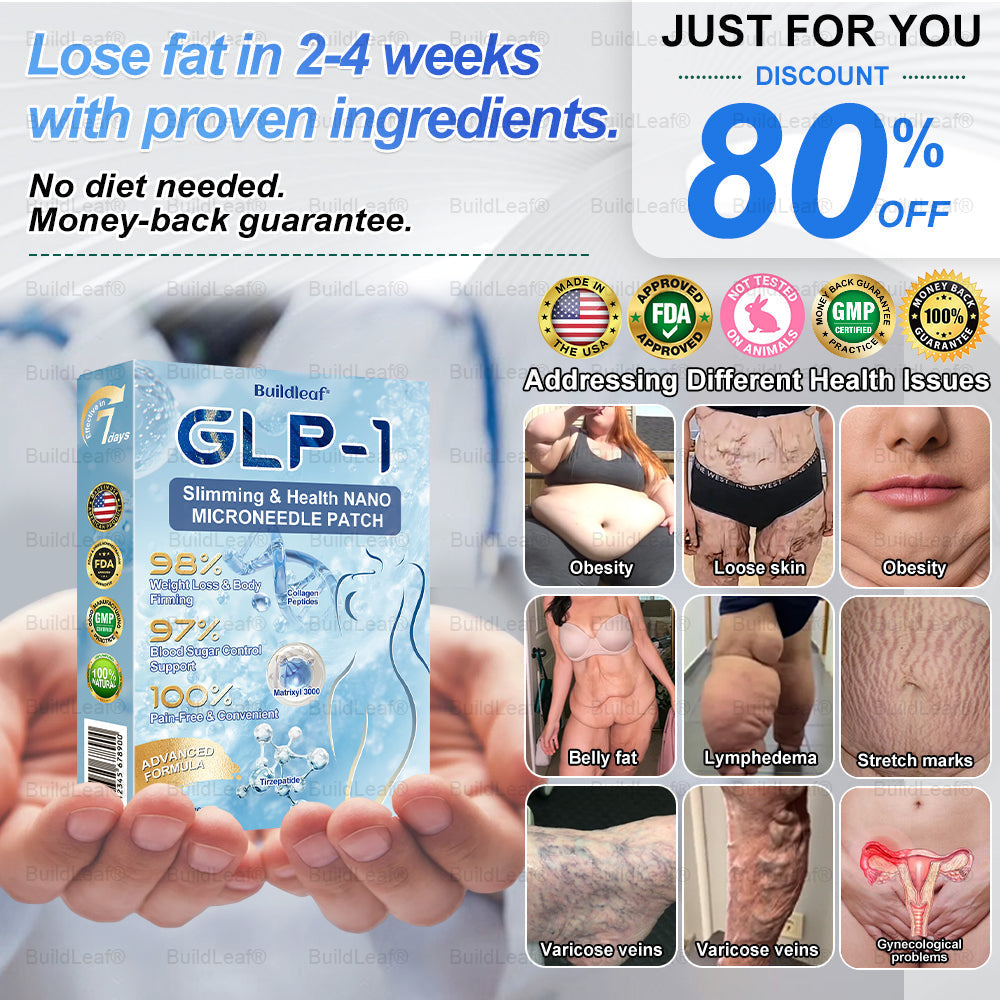 FDA Store🏥| 𝐵uil𝗱𝐿ea𝐟® 𝑺𝑀𝗚T-𝑮𝐋𝑃-1 𝐒limming & 𝐻ealth 𝑁ano 𝑀icroneedle 𝑃atch with Collagen & Matrixyl 3000 丨Obesity,Cardiovascular Diseas, Diabetes, Sleep Apnea, Joint Problems and More