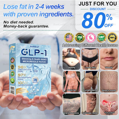 FDA Store🏥| 𝐵uil𝗱𝐿ea𝐟® 𝑺𝑀𝗚T-𝑮𝐋𝑃-1 𝐒limming & 𝐻ealth 𝑁ano 𝑀icroneedle 𝑃atch with Collagen & Matrixyl 3000 丨Obesity,Cardiovascular Diseas, Diabetes, Sleep Apnea, Joint Problems and More